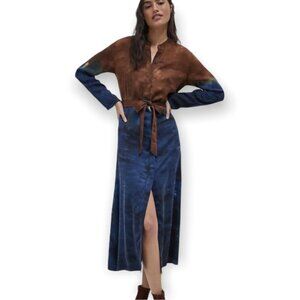 Cloth & Stone Ombre Shirtdress/Maxi Shirt - XL